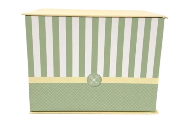 PMG Pastel Green Decorative Storage Box 7.25" Tall - Good Condition