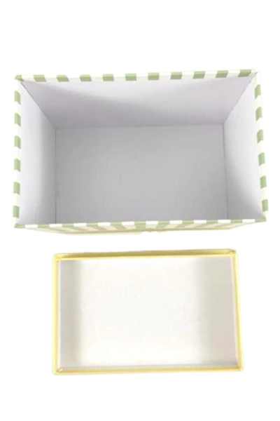 PMG Pastel Green Decorative Storage Box 7.25" Tall - Good Condition