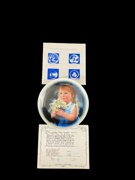 Viletta China Zolan's Children "For You" Collector Plate with COA 8.5"