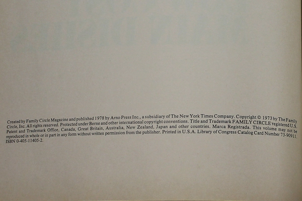 Family Circle Low-Cost Main Dishes Cookbook 1978 Vintage Hardcover Book