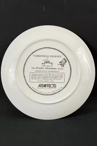 Gregory Perillo 1991 Christmas Journey Collector Plate #5508 - Very Good