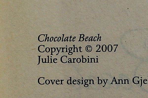 Chocolate Beach by Julie Carobini Paperback 2007 Bethany House Good Condition