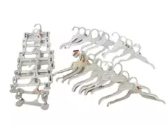 Lot of 30 Kids Plastic Shirt & Pants Hangers Good Pre-Owned Condition