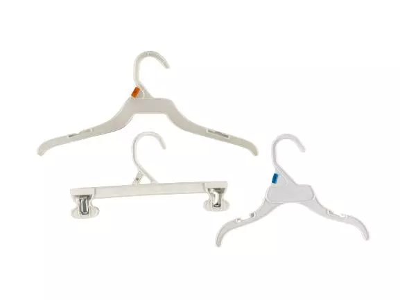 Lot of 30 Kids Plastic Shirt & Pants Hangers Good Pre-Owned Condition