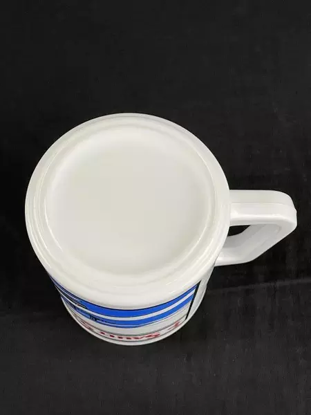 Sault Ste Marie Canada Coffee Mug 10 oz Embossed Ship & Bridge Collectible