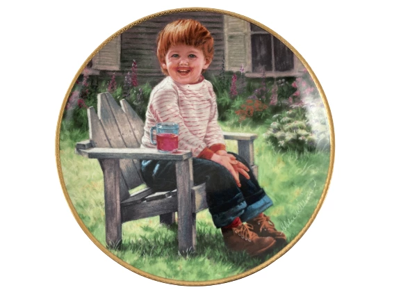 1990 Abbie Williams March of Dimes "A Time to Laugh" Plate with COA