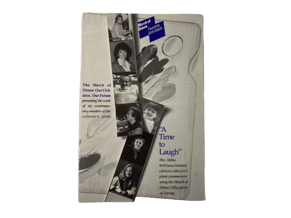 1990 Abbie Williams March of Dimes "A Time to Laugh" Plate with COA