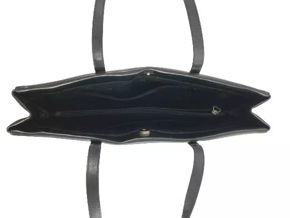 Personal Style Black Purse Women's Bag Double Handles Magnetic Snap Closure