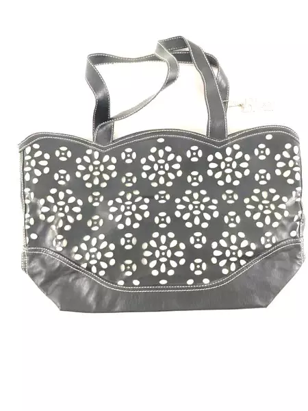 Nine & Co. Black & White Handbag Purse, Good Condition, 17.25" W, Chic Design