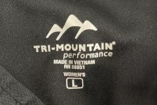 Tri Mountain Performance Polo Shirt Black Gray SYL Logo Men's L, Tags Attached