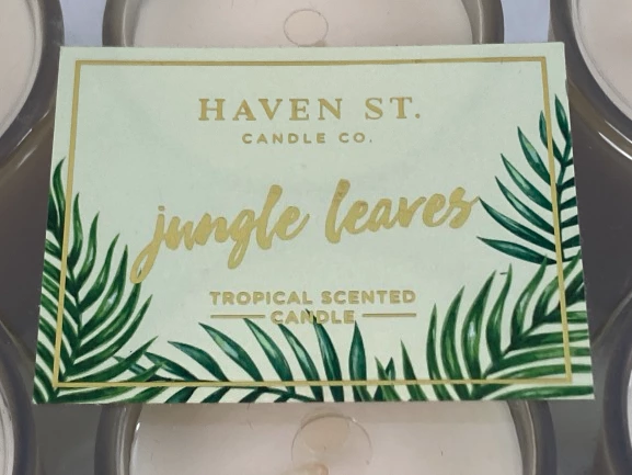 Haven St Candle Co Jungle Leaves Votive Candles Lot of 6 Tropical Scented