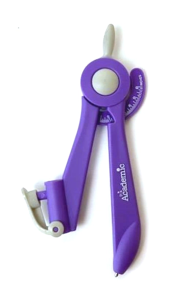 Lot of 3 It's Academic Compass Set - Blue, Green, Purple - Good Condition