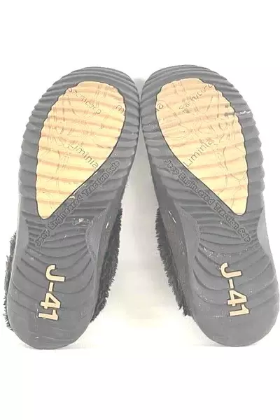 J41 Women's Slippers Size 7M Brown Faux Fur Argyle Comfort Pre-Owned