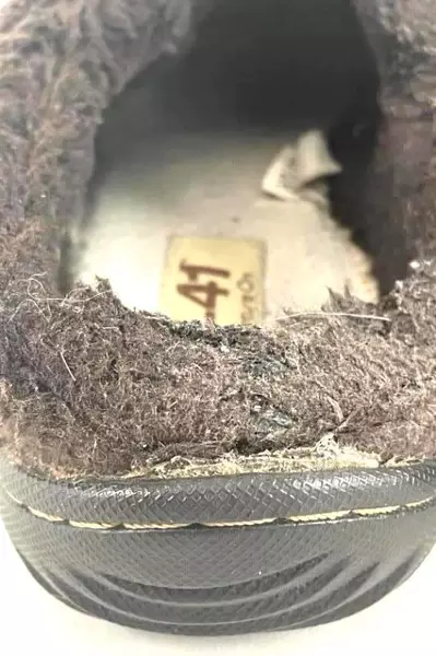 J41 Women's Slippers Size 7M Brown Faux Fur Argyle Comfort Pre-Owned