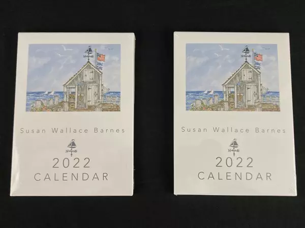 Lot of 2 Susan Wallace Barnes 2022 Nautical Calendars Sealed with Bonus Cards