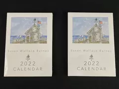 Lot of 2 Susan Wallace Barnes 2022 Nautical Calendars Sealed with Bonus Cards