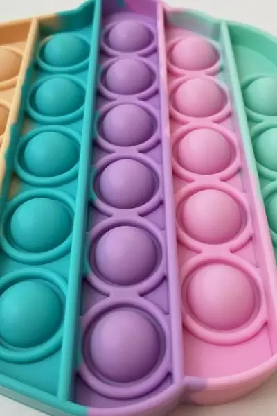 Lot of 2 Cupcake Pop It Fidget Toys - Sensory Stress Relief Pastel