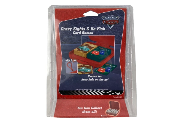 Lot of 2 Disney Pixar Cars Toy Airplane & Crazy Eights Go Fish Game