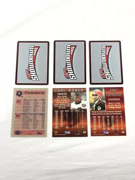 Lot of 6 Vintage 1990s NFL Football Cards - Bly, Simon, Henry, Banks, Everett