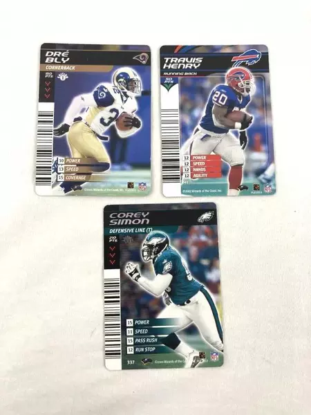 Lot of 6 Vintage 1990s NFL Football Cards - Bly, Simon, Henry, Banks, Everett