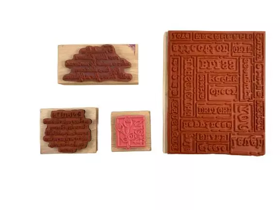 Lot of 4 Friendship Rubber Stamps for Scrapbooking - Studio G, Northwoods, More