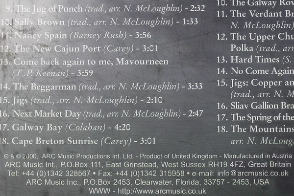 Music & Ballads from Ireland 2 CD Set by Noel McLoughlin - Good Condition