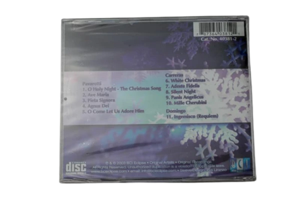 The 3 Tenors Christmas CD 2003 Sealed Disc, Broken Case - Lot of 1