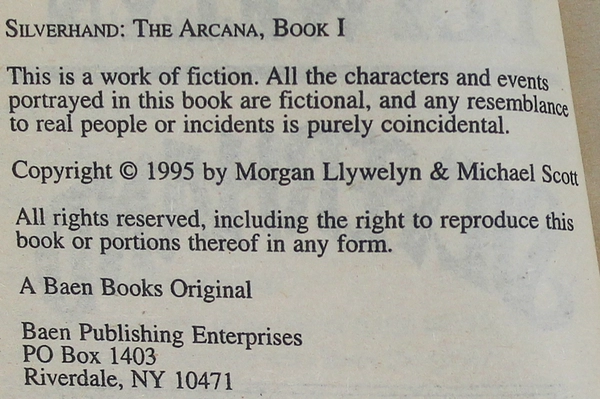Silverhand The Arcana Book 1 by Michael Scott & Morgan Llywelyn PB 1996