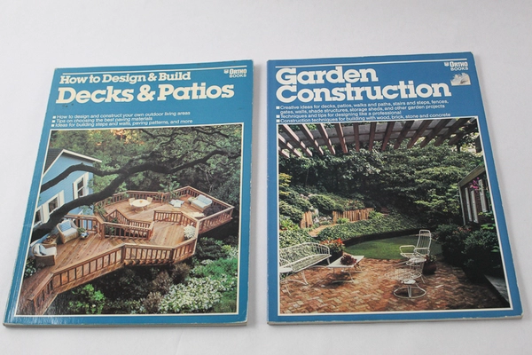 Vtg Lot of 2 Ortho Books: Garden Construction & Decks Patios, 1979 & 1985