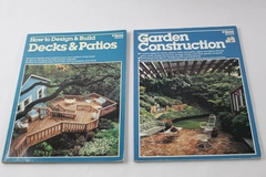 Vtg Lot of 2 Ortho Books: Garden Construction & Decks Patios, 1979 & 1985