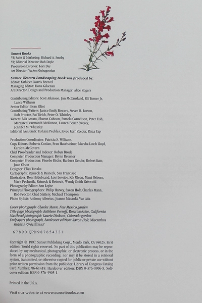 Sunset Western Landscaping Gardening Book - Good Pre-Owned Condition