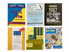 Vtg Lot of 6 Library Catalog Books 1960s-1997 Who's Who Hale Alesco