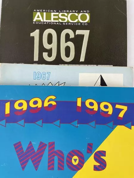 Vtg Lot of 6 Library Catalog Books 1960s-1997 Who's Who Hale Alesco