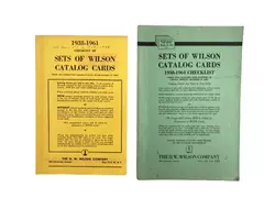 Vtg Lot of 2 H.W. Wilson Catalog Cards Books 1938-1964 Checklist