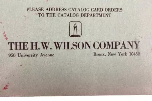 Vtg Lot of 2 H.W. Wilson Catalog Cards Books 1938-1964 Checklist