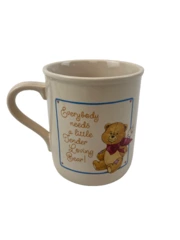 Vintage 1984 Hallmark Tender Loving Bear Ceramic Mug Made in Japan 3.5"