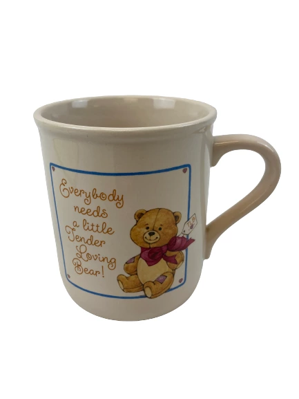 Vintage 1984 Hallmark Tender Loving Bear Ceramic Mug Made in Japan 3.5"