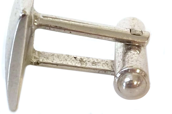 Vintage Hickok Silver-Tone Hammered Square Cufflinks USA Made Elegant Style