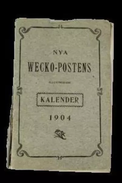 Vtg NYA Wecko-Postens Kalender 1904 E Wingren Torn Cover Rare Book
