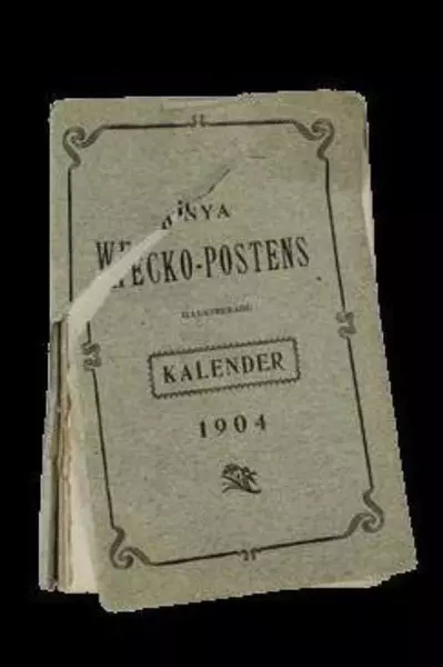 Vtg NYA Wecko-Postens Kalender 1904 E Wingren Torn Cover Rare Book