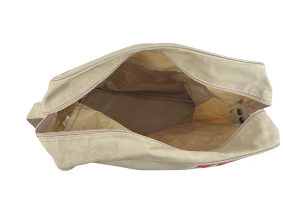 Vintage TWA Airlines Gateway Vacations Carry On Bag Luggage Beige Red Logo