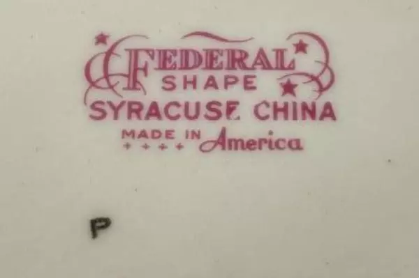 Vtg Federal Shape Syracuse China Teacup & Saucer USA Made Victorian Replacement