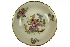 Vtg Syracuse China Fruit Bowl USA Federal Shape Floral Replacement