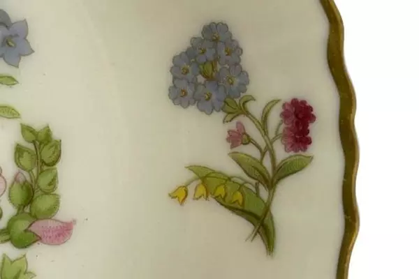 Vtg Syracuse China Fruit Bowl USA Federal Shape Floral Replacement