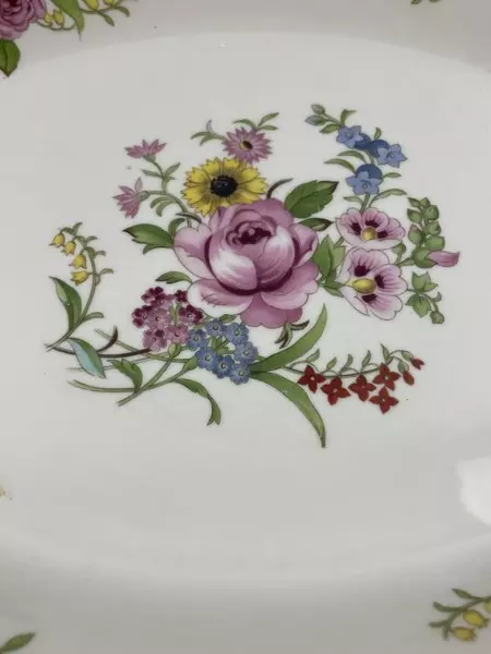 Vintage Federal Shape Syracuse China Floral Platter 14" USA Victorian Serveware