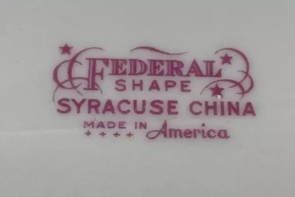 Vintage Federal Shape Syracuse China Floral Platter 14" USA Victorian Serveware