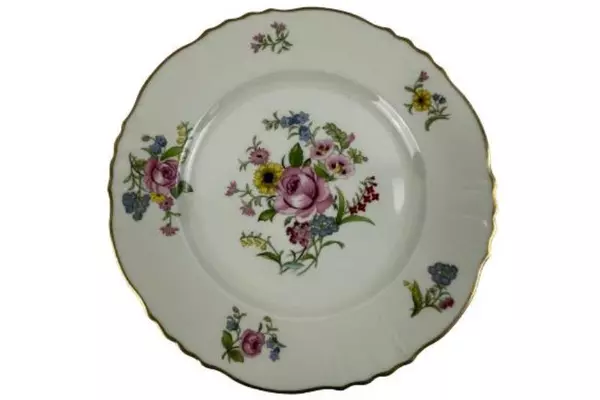 Vintage Syracuse China Dinner Plate USA Federal Shape Floral Replacement 
