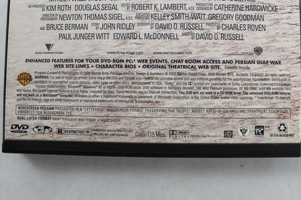 Village Roadshow Pictures 1999 DVD Three Kings David O Russell George Clooney