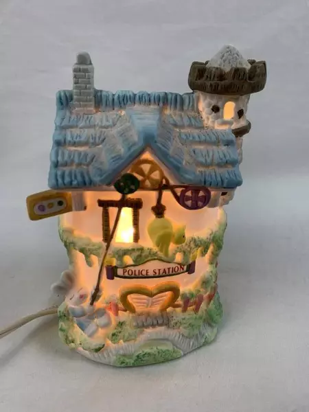 1992 Beachwood Ltd. Lighted Hand-Painted Easter Police Station House Decor