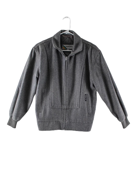 Europe Craft Members Only Women's Jacket Gray Wool Blend Size 3/4 Pre-Owned